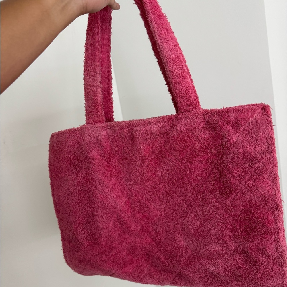 Vintage- CHANEL CC Towel Pink Terry Cloth - BEACH BAG - Picture 3 of 6